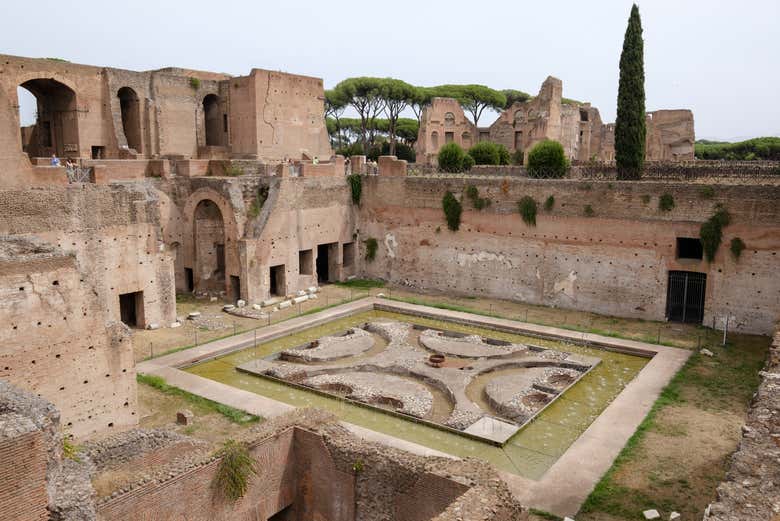 Vista del Domus Agustana en el Palatino