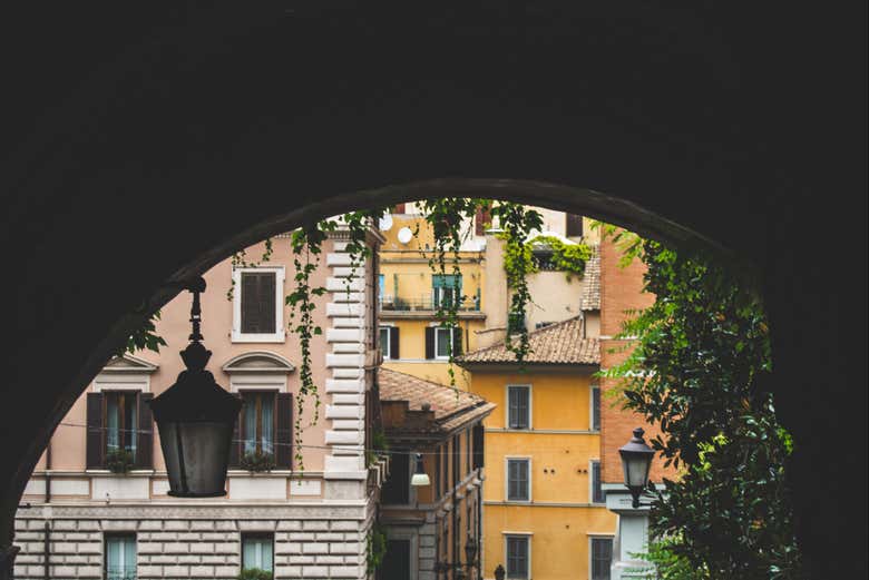 La vista dalla Scalinata dei Borgia