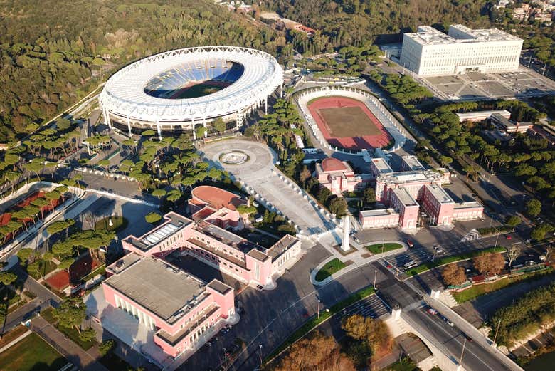 Estadio Olímpico de Roma desde las alturas