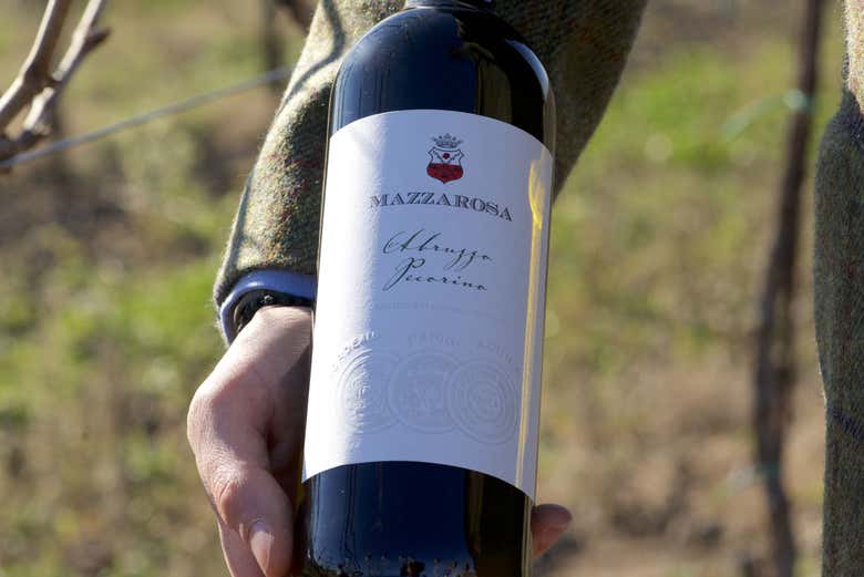 Una bottiglia di vino Mazzarosa