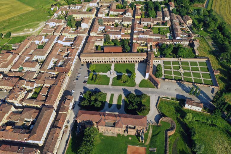 Vista aerea di Sabbioneta