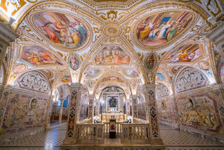 Inside Salerno Cathedral