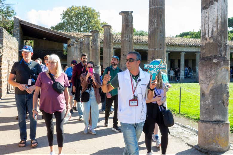Durante el tour por Pompeya