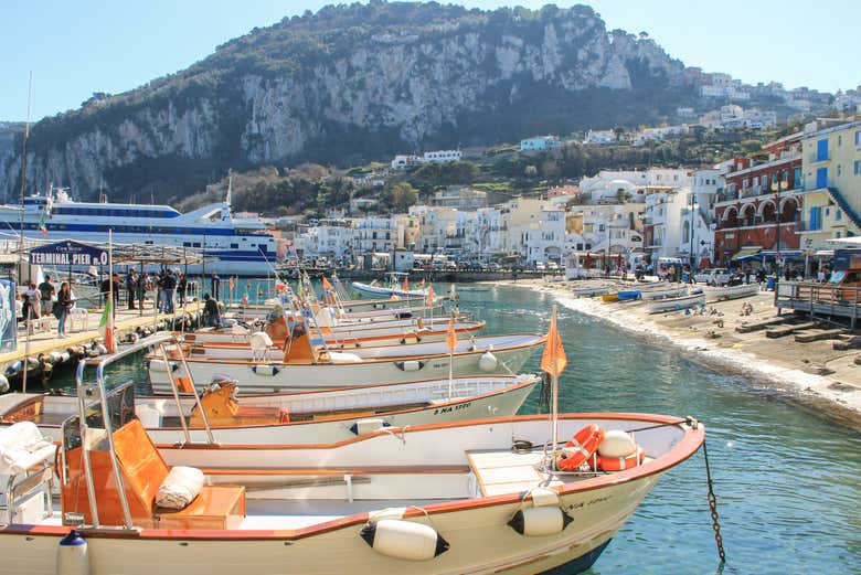Desfrutando da excursão a Capri