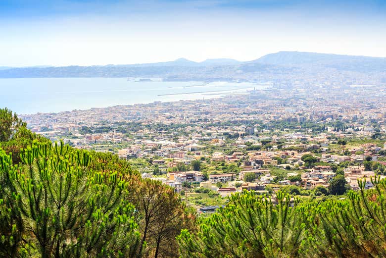 La vue à couper le souffle depuis le parc national du Vésuve