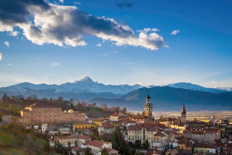Vista panoramica di Saluzzo