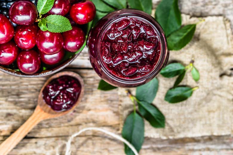 Delicious cherry jam
