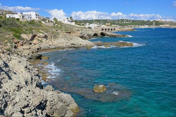 Giro in barca nelle grotte di Santa Maria di Leuca al tramonto