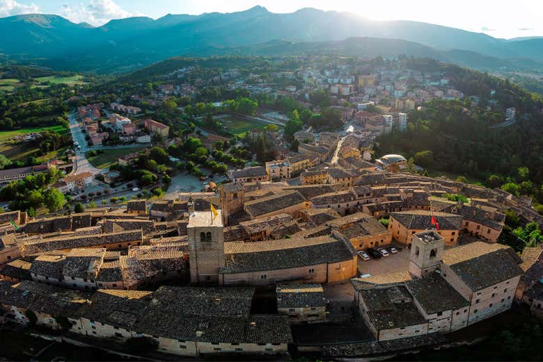 Panoramic view of Sarnano