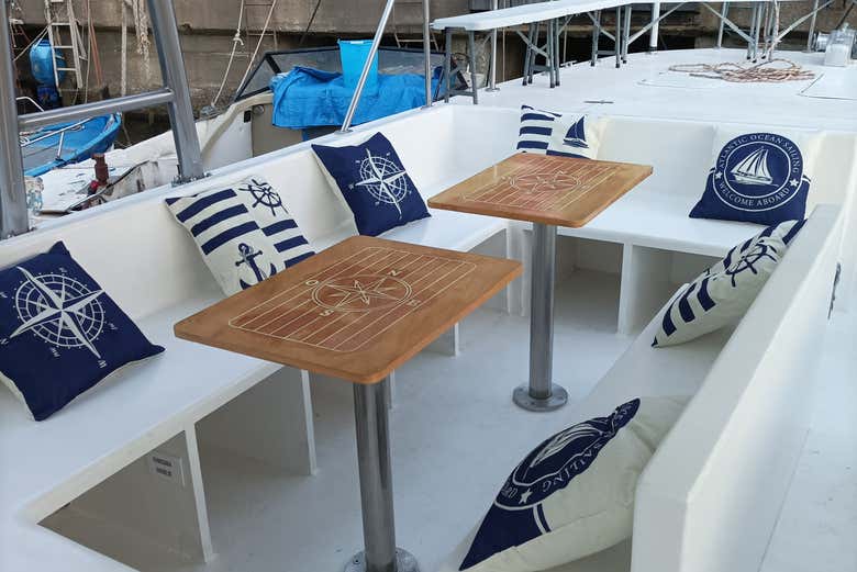 L'endroit idéal pour se détendre sur le bateau