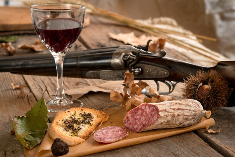 Disfrutando de una cata de vino Brunello di Montalcino