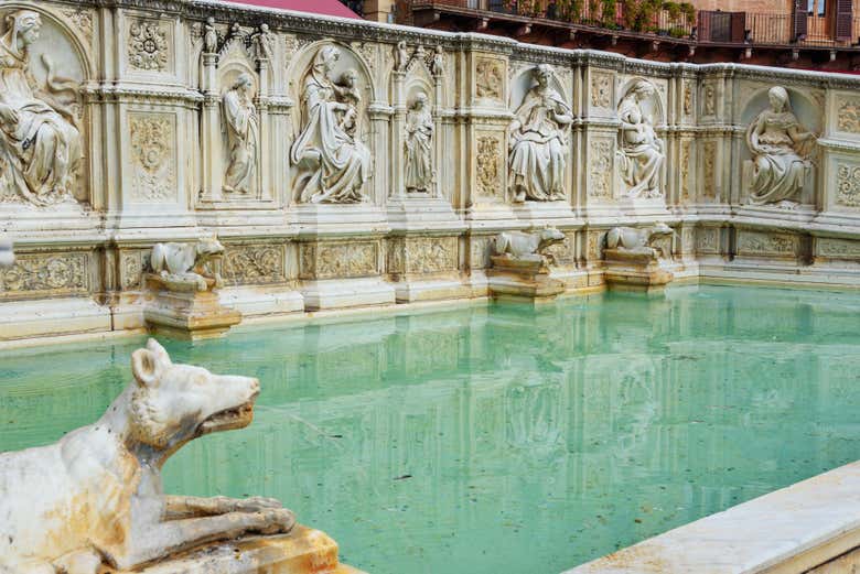 Make a wish at the iconic Gaia Fountain