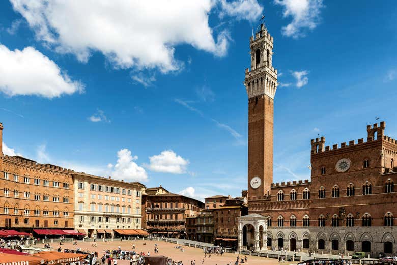 Panorámica de la Piazza del Campo
