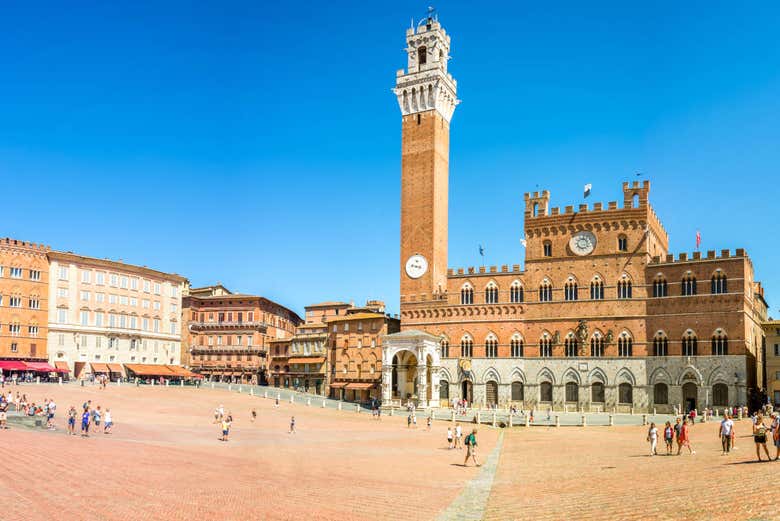 Panorámica de la piazza del Campo