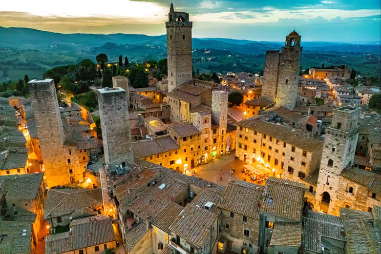 San Gimignano al atardecer 