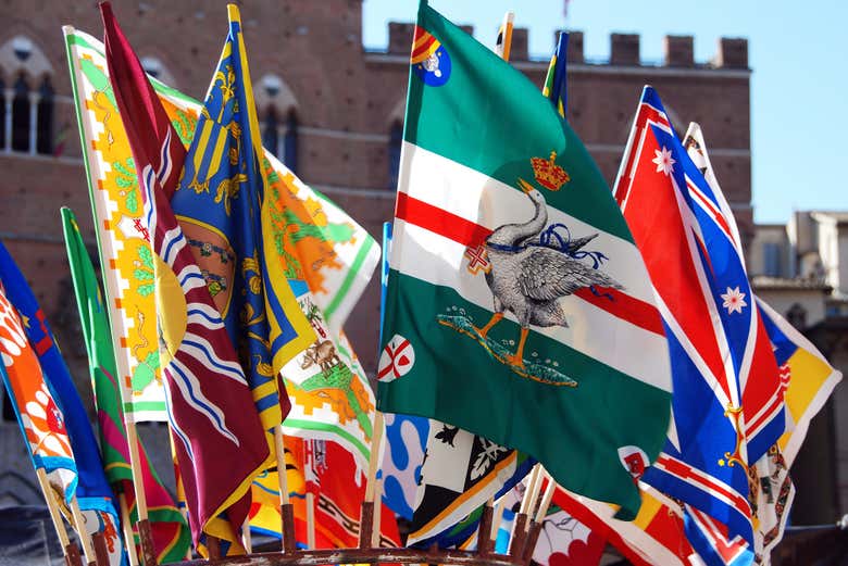 Banderas del Palio de Siena