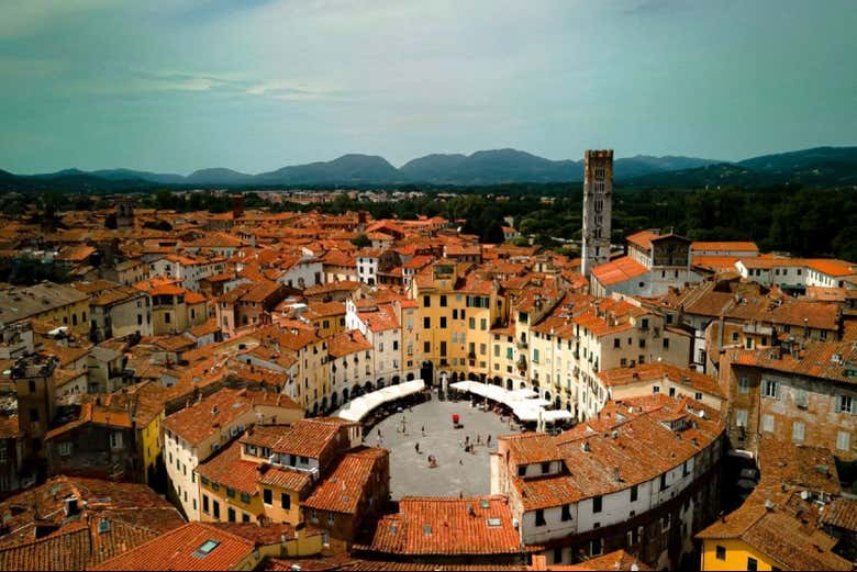 Vista aérea de Lucca