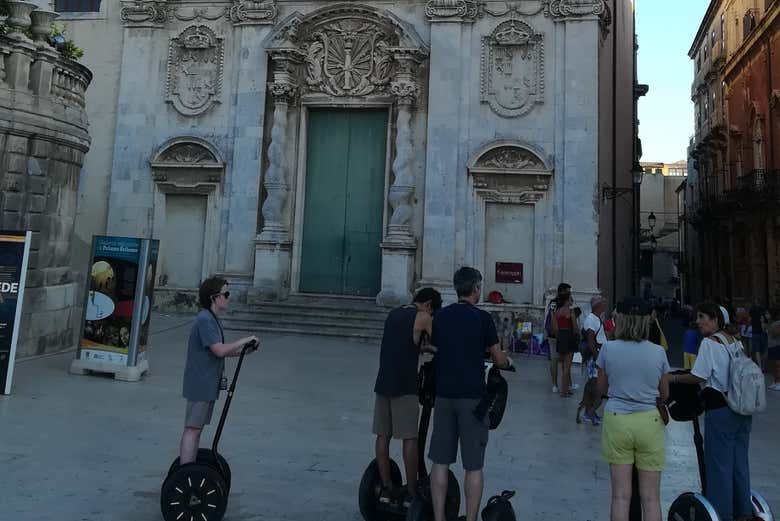 Visitando igrejas de segway