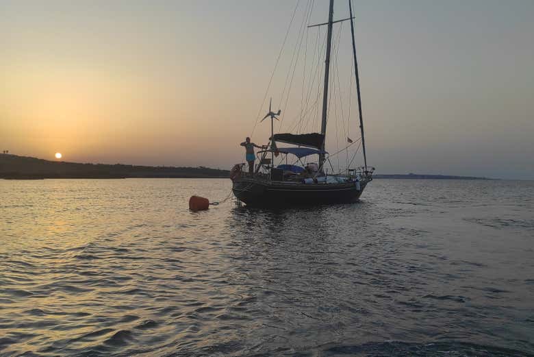 Tramonto sulle acque di Siracusa