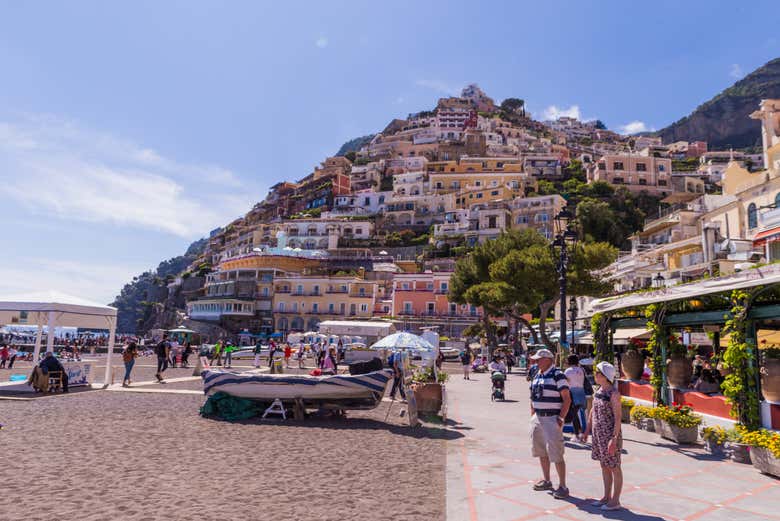 Durante la visita a Positano