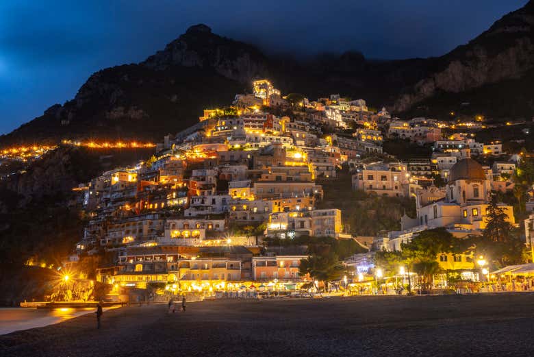 Get ready to see Positano lit up at night