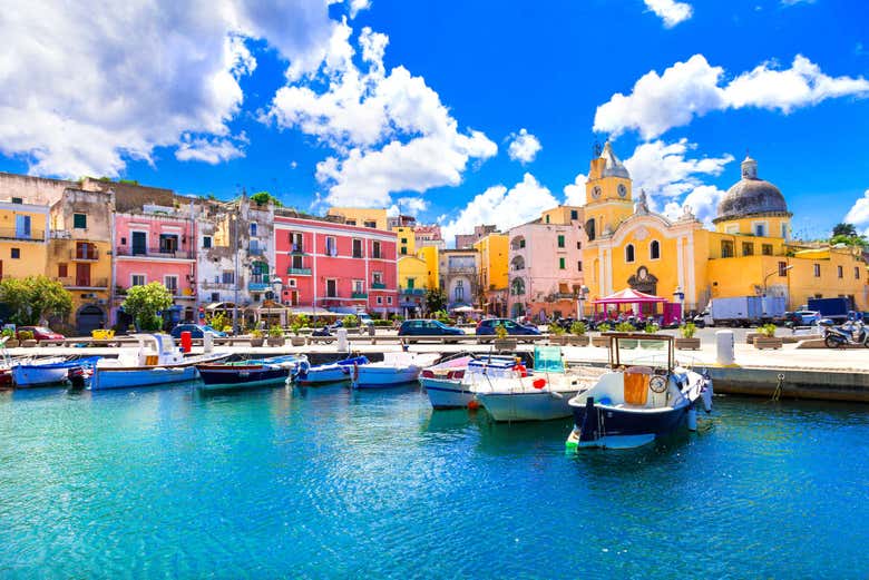 Panoramic view of Procida