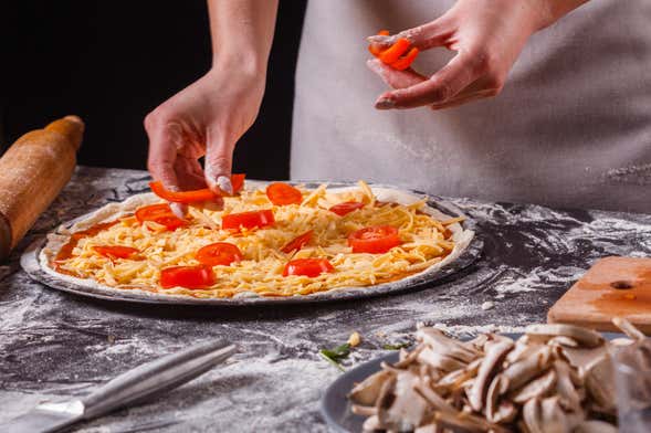 Aula de preparação de pizza