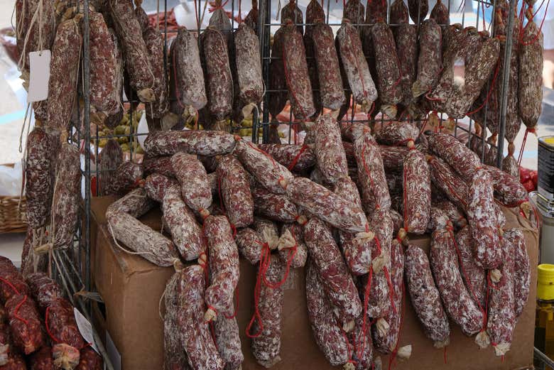 Salami at the Luino market