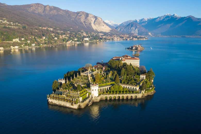 Vista aerea delle isole Borromee