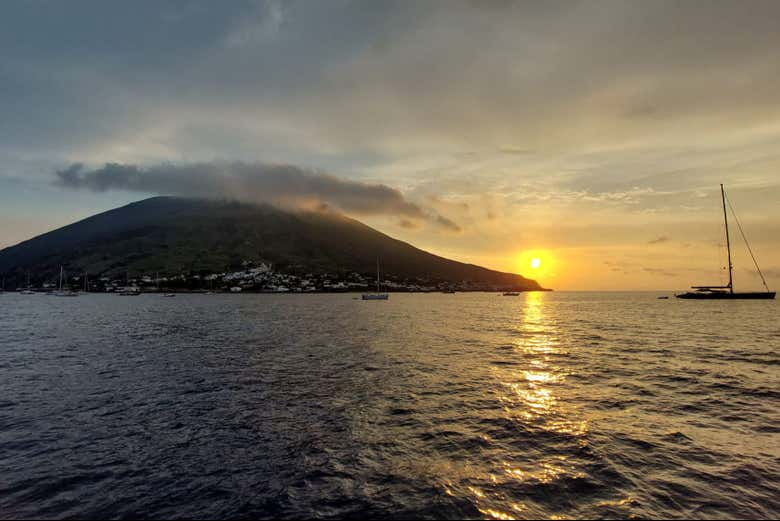 Entardecer em Stromboli