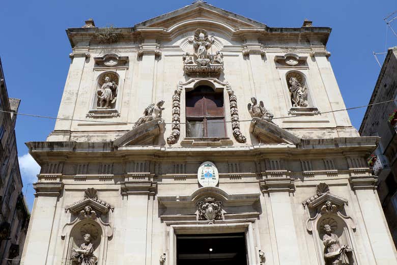 Baroque façade of the Cathedral of San Cataldo