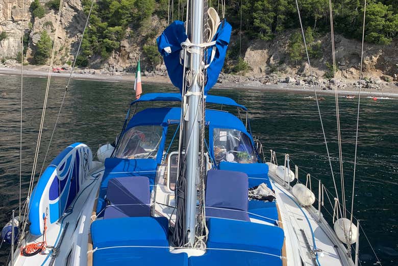 Hop onboard this sailboat!