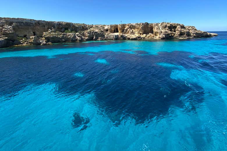 Paisaje de la costa de Favignana