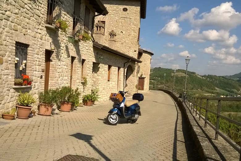 Moto aparcada