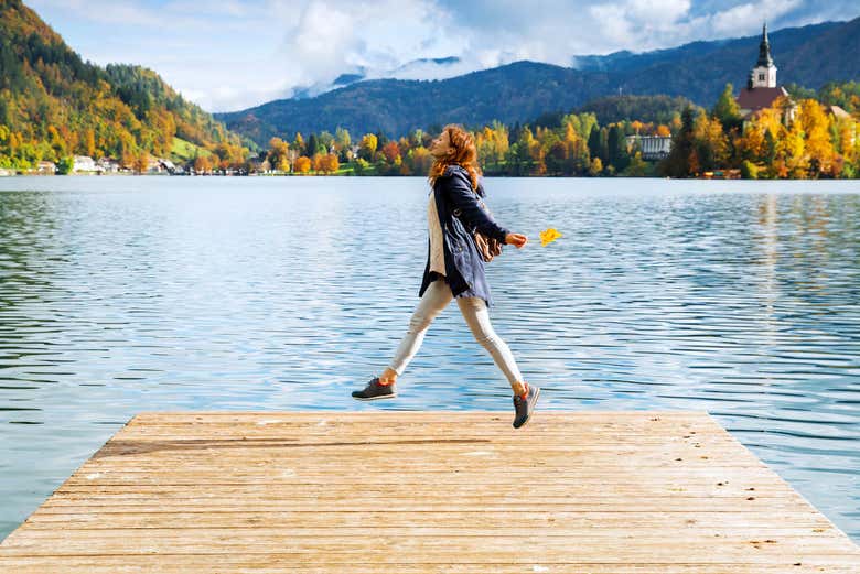 Marvel at the spectacular views of Lake Bled