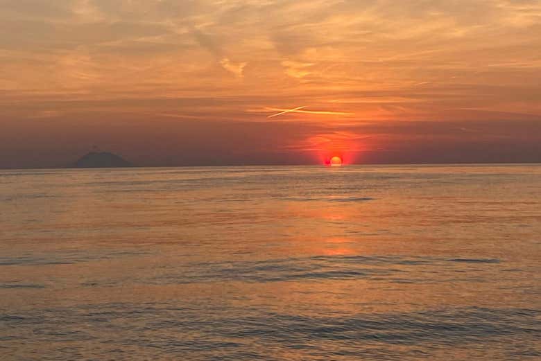 Atardecer en la costa de Calabria