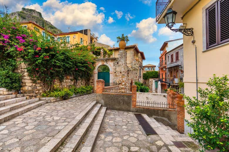 Calles del centro histórico de Taormina