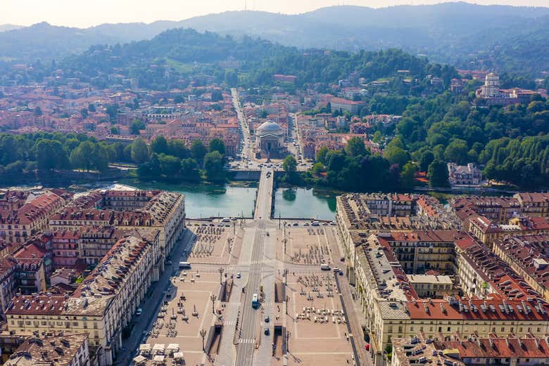 Piazza Vittorio Veneto vista dall'alto