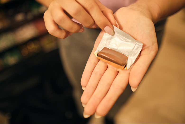 Uma barra de chocolate giandujotto
