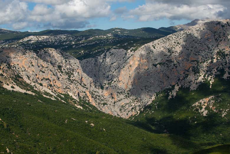 Il canyon di Gorropu visto dall'alto
