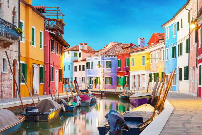 Casas de colores de la isla de Burano