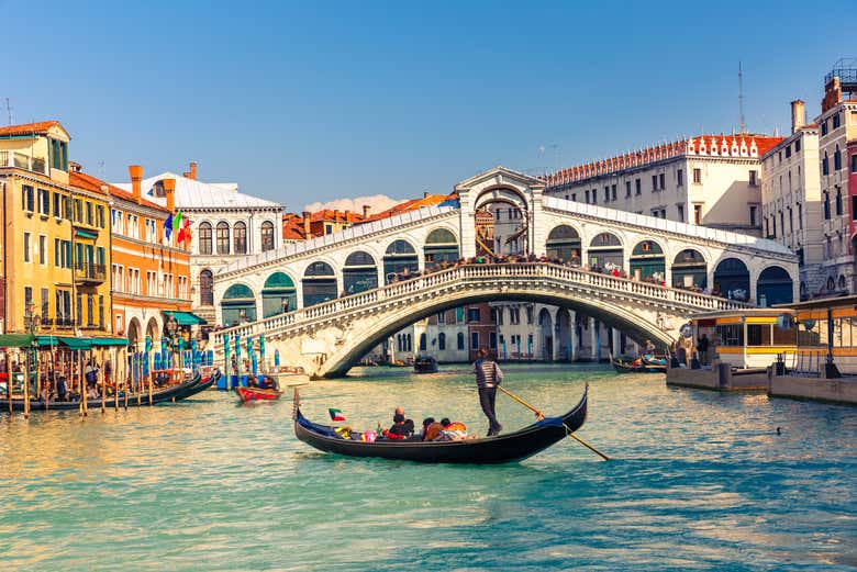 Durante il giro in gondola