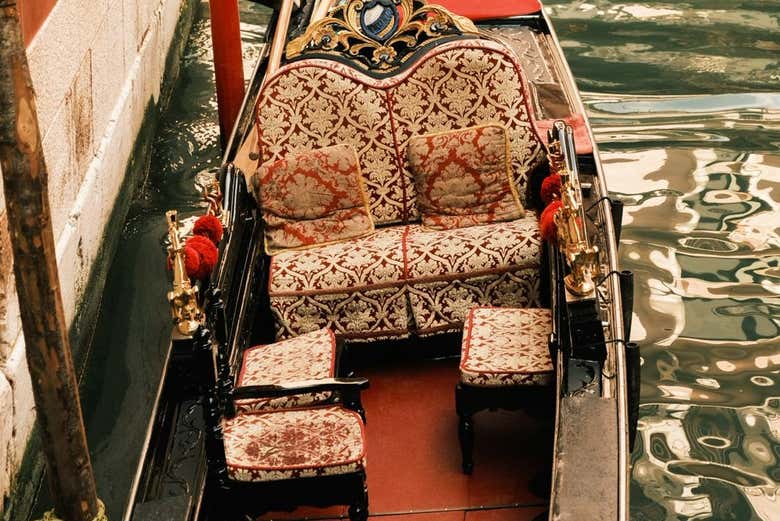 Una de las góndolas del paseo por Venecia
