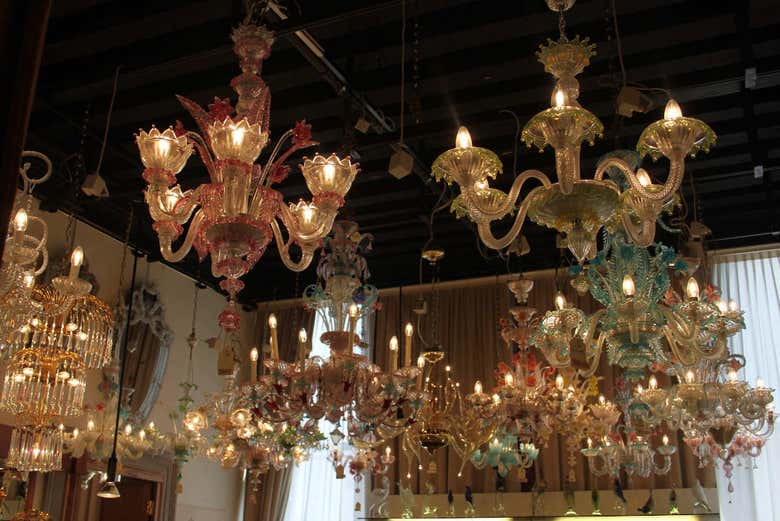 Venetian glass chandeliers