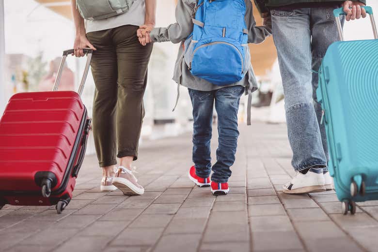 Preparados para tomar el autobús en el aeropuerto de Treviso