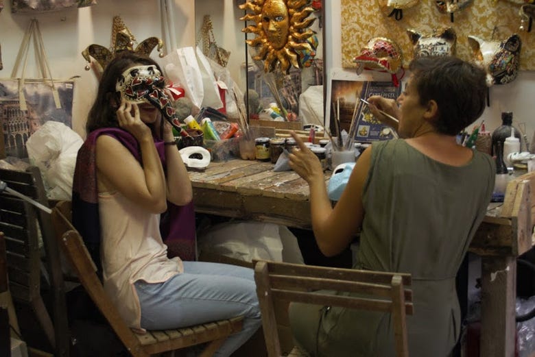 Venetian masks workshop