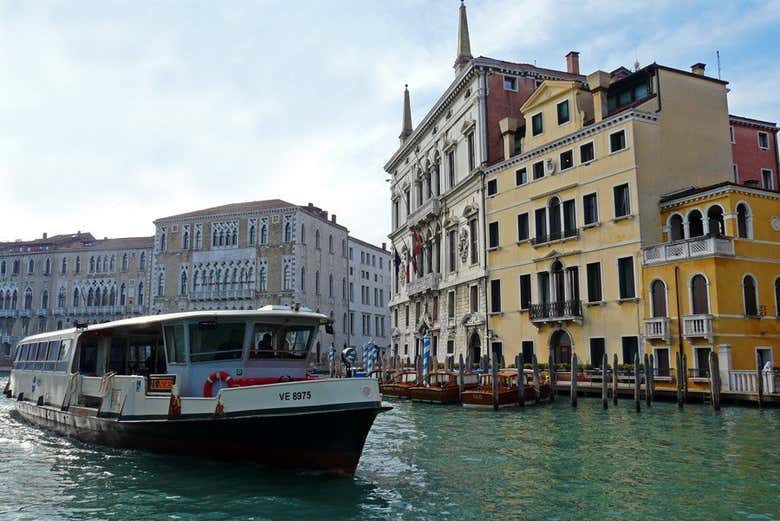 Vaporetti on the Gran Canal