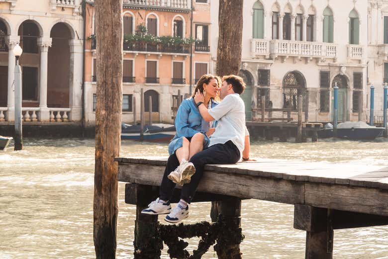 ¡Foto romántica en pareja! 