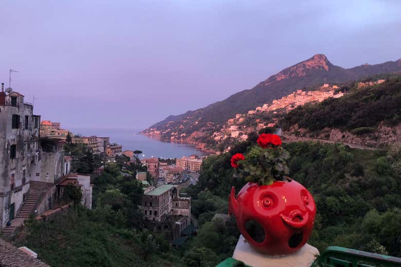 Vue d'une terrasse à Vietri sul Mare