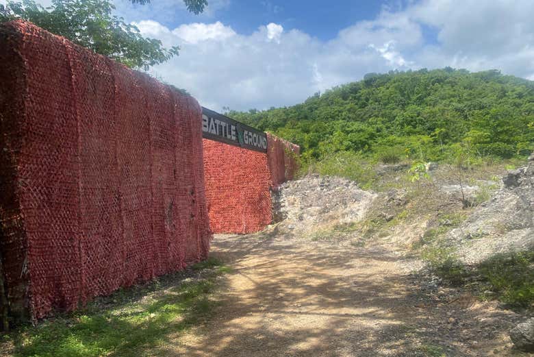 El campo de batalla para el tiro con rayos láser